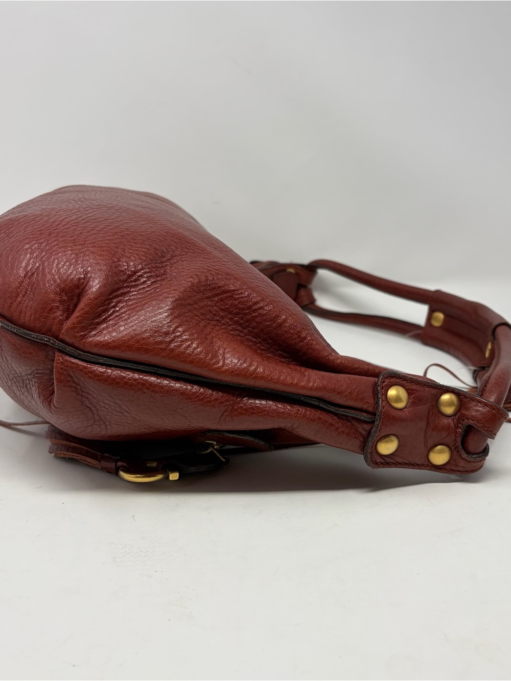 Salvatore Ferragamo Half Moon Gancini Leather Tassel Hobo Bag y2K - Picture 6 of 13